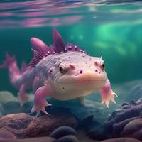 messicano Axolotl generativo ai foto