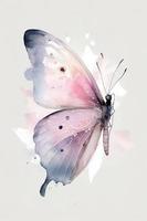 bellissimo leggero rosa farfalla acquerello farfalla acquerello pittura foto
