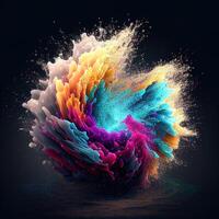 colorato esplosione generativo ai foto