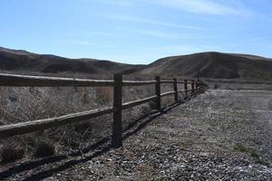 scherma a il dipinto colline nel Wheeler contea, Oregon foto