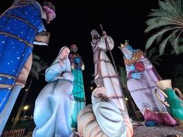 di spagna maggiore Natività scena nel alicante a notte foto