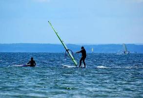 windsurf su il baia di pucka su il baltico mare foto