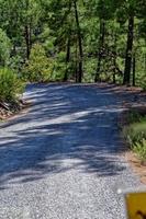 vuoto ghiaia strada nel il montagne di tacchino su un' caldo estate giorno foto