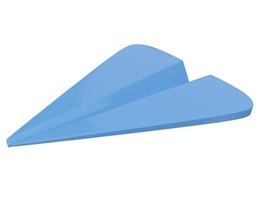 blu carta aereo icona. 3d rendere. foto
