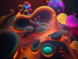 leggero pastello colori fluido ondulato liquido astratto sfondo creato con generativo ai tecnologia foto