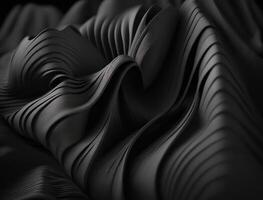 Linee e pieghe di tessuto nel buio metallico toni creato con generativo ai tecnologia foto