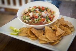 tradizionale caraibico piatto chiamato ceviche foto