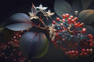 clerodendrum avvicinamento. generativo ai. foto