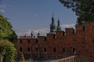 Visualizza di il vecchio cittadina di Cracovia nel Polonia su un' estate giorno a partire dal wawel castello foto