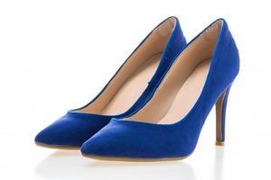 scarpe blu tacco alto foto