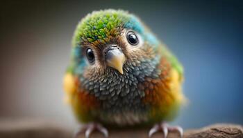 minuscolo pappagallo, adorabile uccello, macro fotografia, ai foto