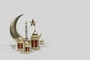 Ramadan kareem 3d podio palcoscenico islamico vacanza eid celebrazione rendere foto