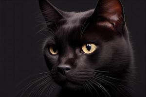 nero gatto apprezzamento giorno agosto 17 ° foto