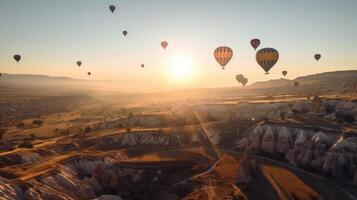 aria palloncini sfondo. illustrazione ai generativo foto