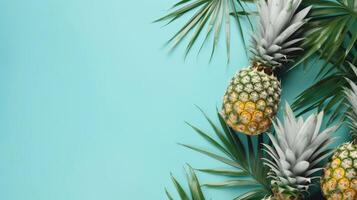 ananas tropicale sfondo. illustrazione ai generativo foto