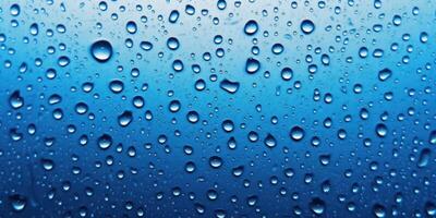 acqua gocce su leggero blu sfondo foto