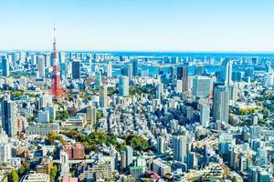 paesaggio urbano di tokyo in giappone foto