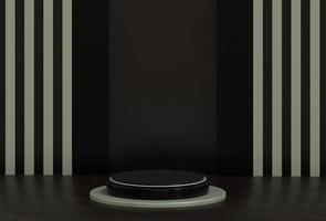 3d interpretazione di buio e colorato podio minimalista per Prodotto presentazione foto