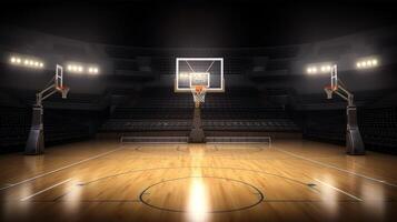 pallacanestro sfondo. illustrazione ai generativo foto