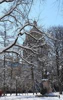 San Pietroburgo, Russia - febbraio, 21, 2023 di isaac Cattedrale coperto con neve su un' inverno giorno nel st. pietroburgo. foto