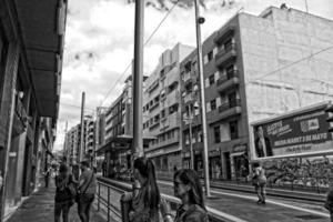 interessante colorato vacanza case nel il strade di il spagnolo città di sanca Cruz nel tenerife foto