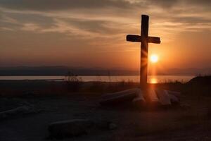 bene Venerdì sfondo Immagine religioso attraversare ai generato foto