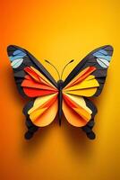 carta la farfalla. origami insetti. ai generato foto