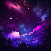 astratto spazio galassia nebulosa - ai generato foto