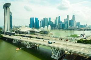 skyline della città di Singapore foto