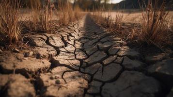 asciutto Cracked terra sfondo. globale riscaldamento e clima modificare concetto foto