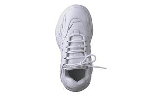 uno bianca sneaker superiore visualizza.sport scarpe. foto