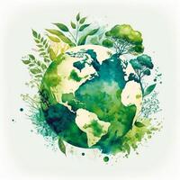 Salva terra ambiente giorno manifesto partire verde ai generativo sfondo immagini Salva acqua foto