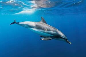 generativo ai illustrazione di un' bottlenose delfino foto