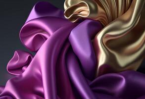 liscio elegante colorato seta può uso come nozze sfondo. nel nero di seppia tonica. retrò stile generativo ai foto