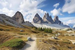 famoso italiano nazionale parco tre cime di lavaredo. dolomiti, Sud tirolo. auronzo foto