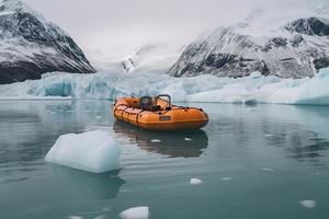 avventura su il ghiacciato acque di alaska foto