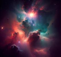 in profondità spazio nebulosa sfondo - ai generato foto