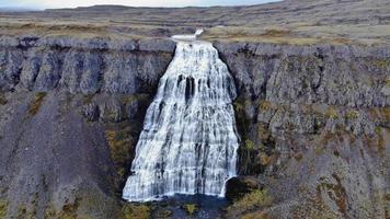 aereo Visualizza di dynjandi cascata nel Islanda foto