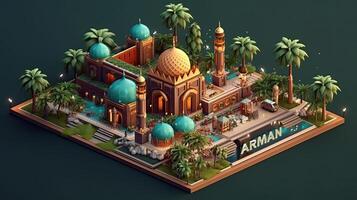 Ramadan il nono mese di islamico calendario osservato di I musulmani in giro mondo come un' mese di digiuno preghiera ripercussioni società mese commemorare primo versi di profeta Maometto ai generato arte foto