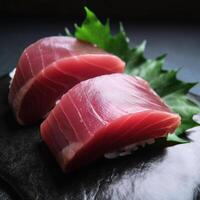 sashimi di tonno a partire dal Giappone. ai generato foto