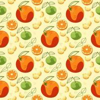 succoso modello di arance e mandarini foto