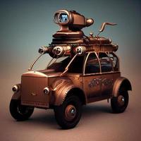 meccanico suv auto . steampunk stile animale foto