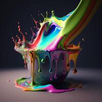 ai generativo 3d colore dipingere spruzzo struttura sfondo foto