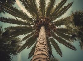 tropicale palma sfondo. illustrazione ai generativo foto