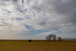 sereno minimalista paesaggio aragona Spagna nel inverno giorno foto