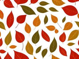 gruppo di diverso colorato le foglie. autunno le foglie sfondo. foglie cadente. modello design. generativo ai. foto