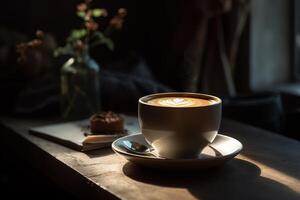 caldo tazza di caffè cappuccino generativo ai foto