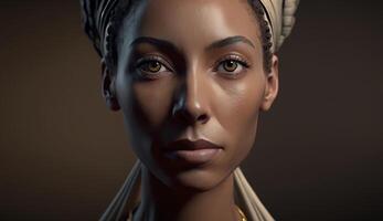 sobekneferu, ritratto di un' donna Regina di antico Egitto. generativo ai foto