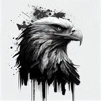 aquila e Stati Uniti d'America bandiera nazionale manifesto. americano Calvo aquila - un' simbolo di America con bandiera. Calvo aquila su americano bandiera sfondo creato. generativo ai foto