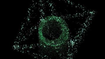 verde particella cubo e cerchio tubo scienza e tecnologia sfondo - computer illustrazione grafico astratto sfondo concetto foto